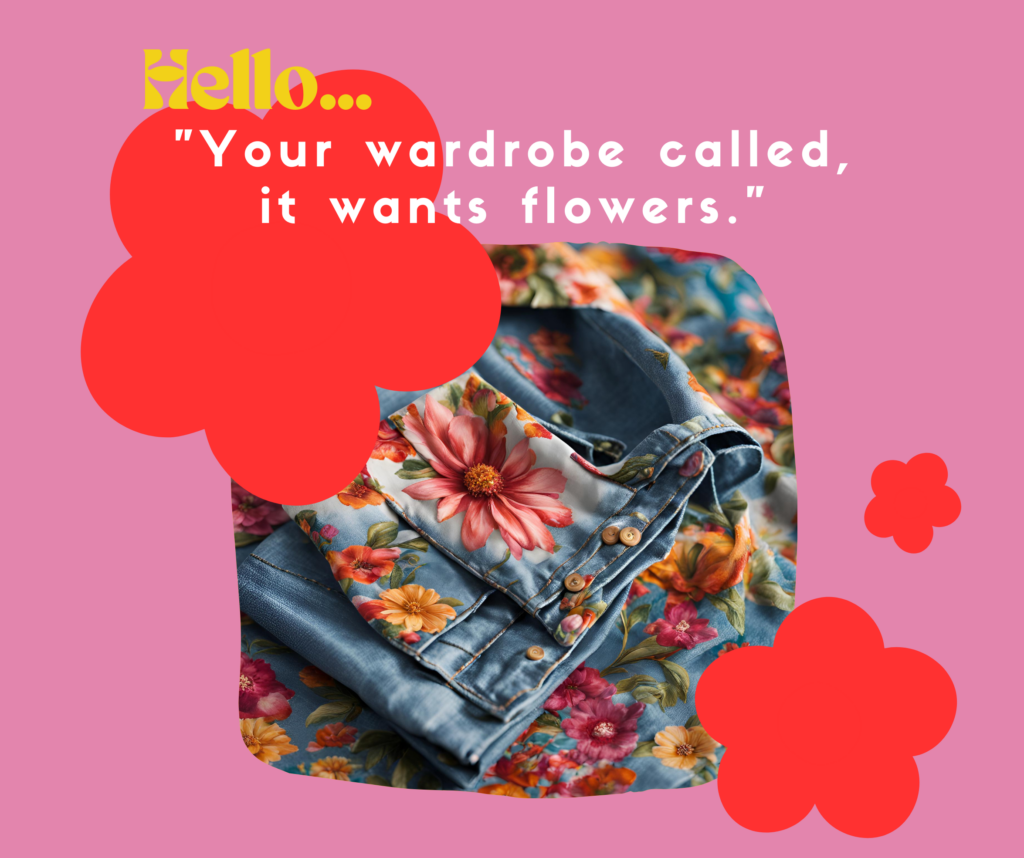 florals on jeans