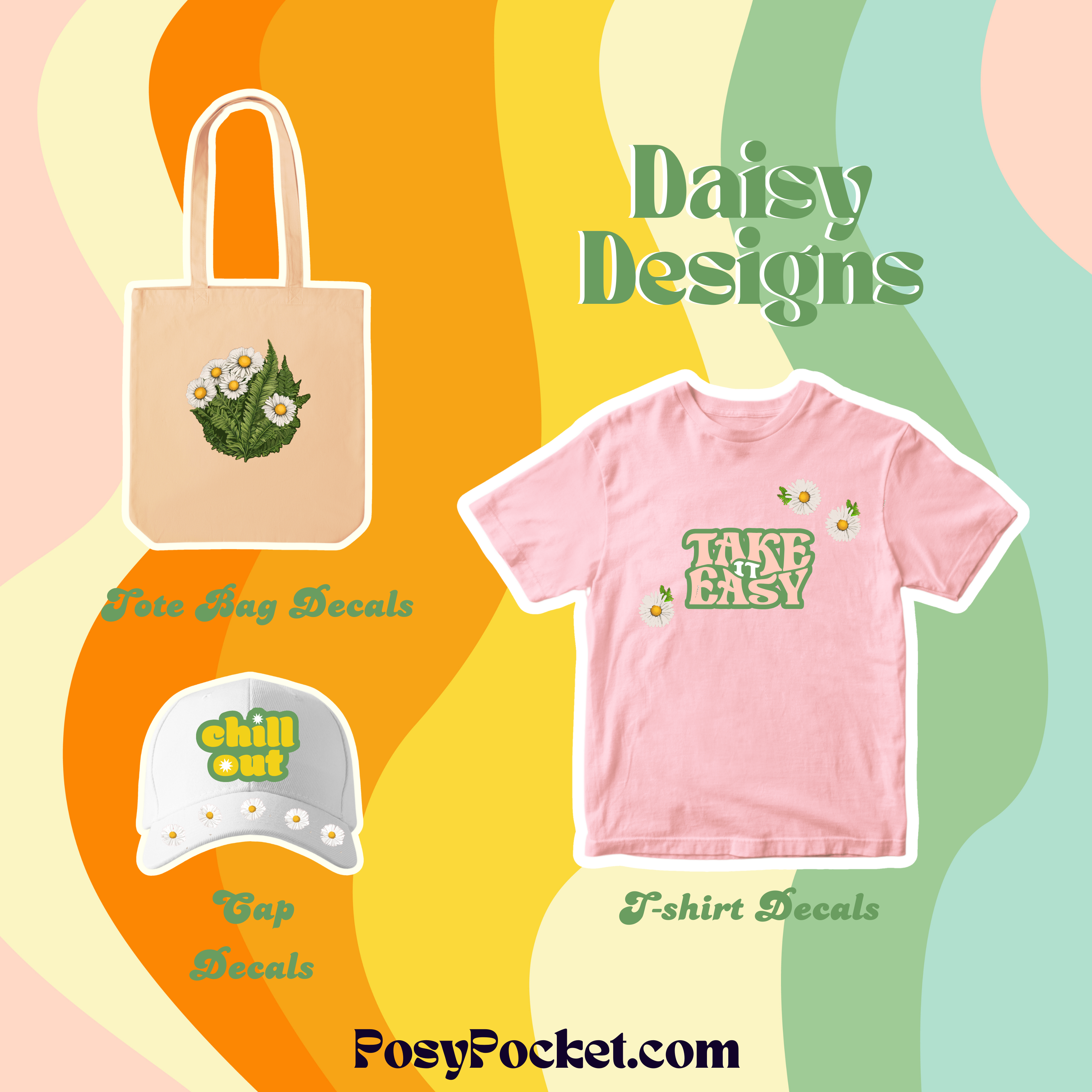 retro daisy and fern on fashion