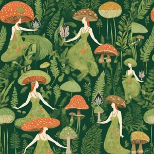 green mushroom hats on women oopsie art printable