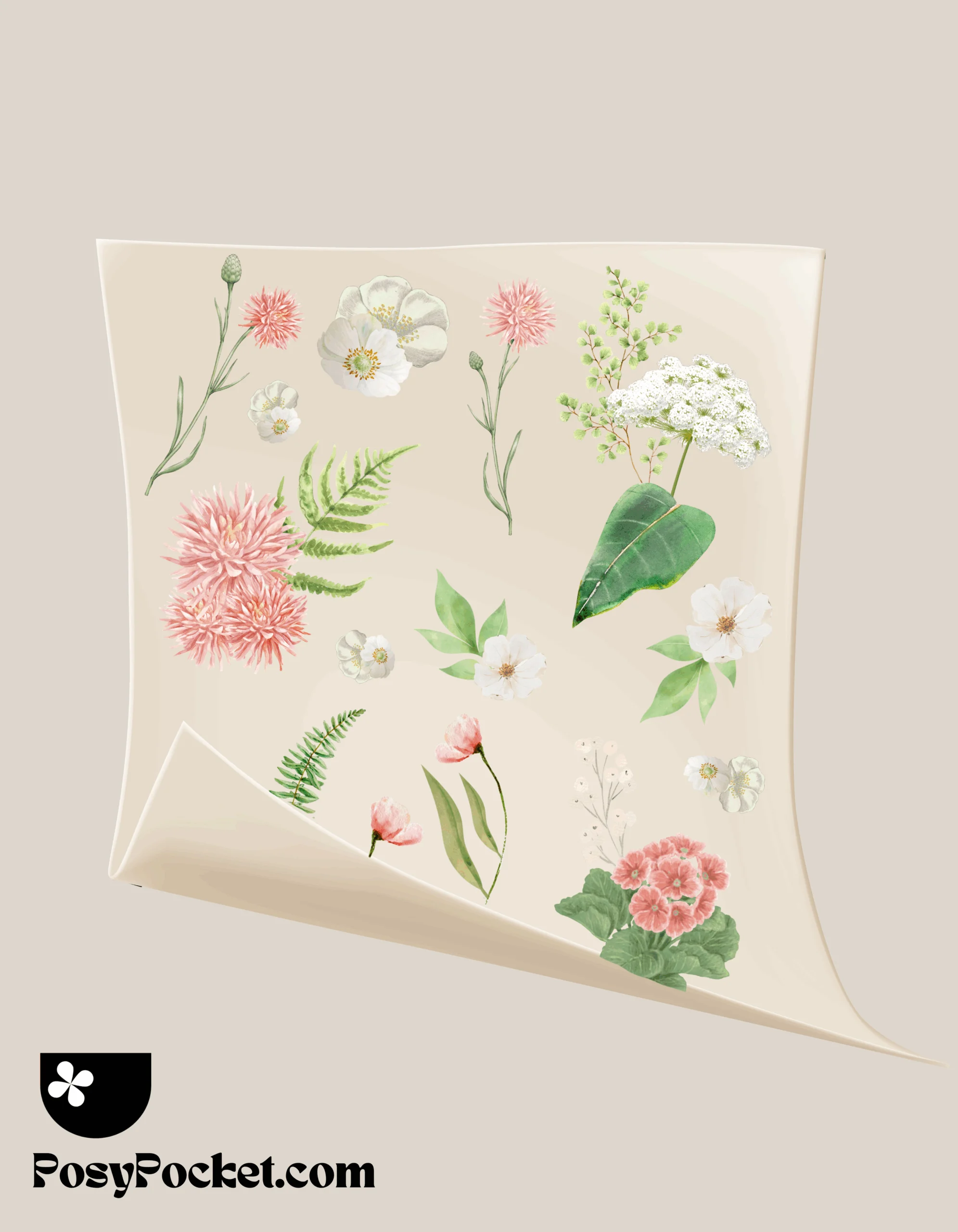 vintage blush decals
