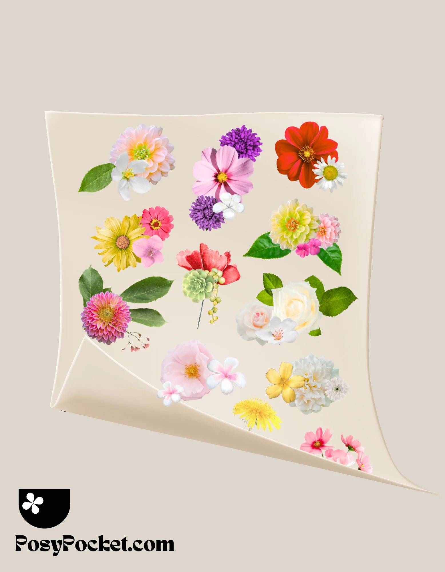 real look flower decals
